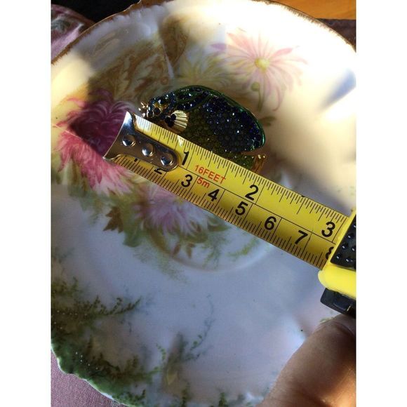 NWT Rhinestone Fish Brooch Pin 2” Gold Multi Color Rhinestone Fish - Picture 16 of 16